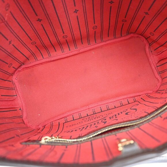 LOUIS VUITTON Neverfull PM Shoulder Tote Bag Damier Leather Brown N51109 14KB393 - Picture 11 of 16